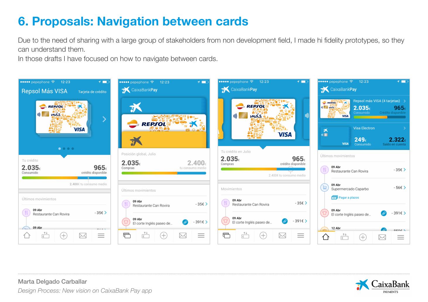 CaixaBank Pay before concept screens