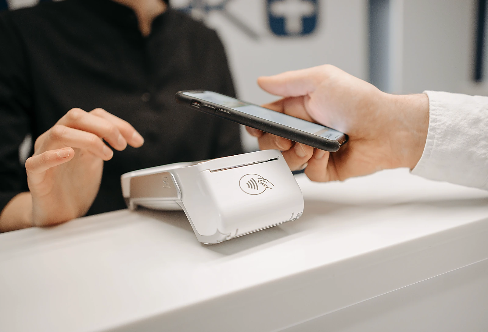 Paying with a mobile phone at a payment terminal