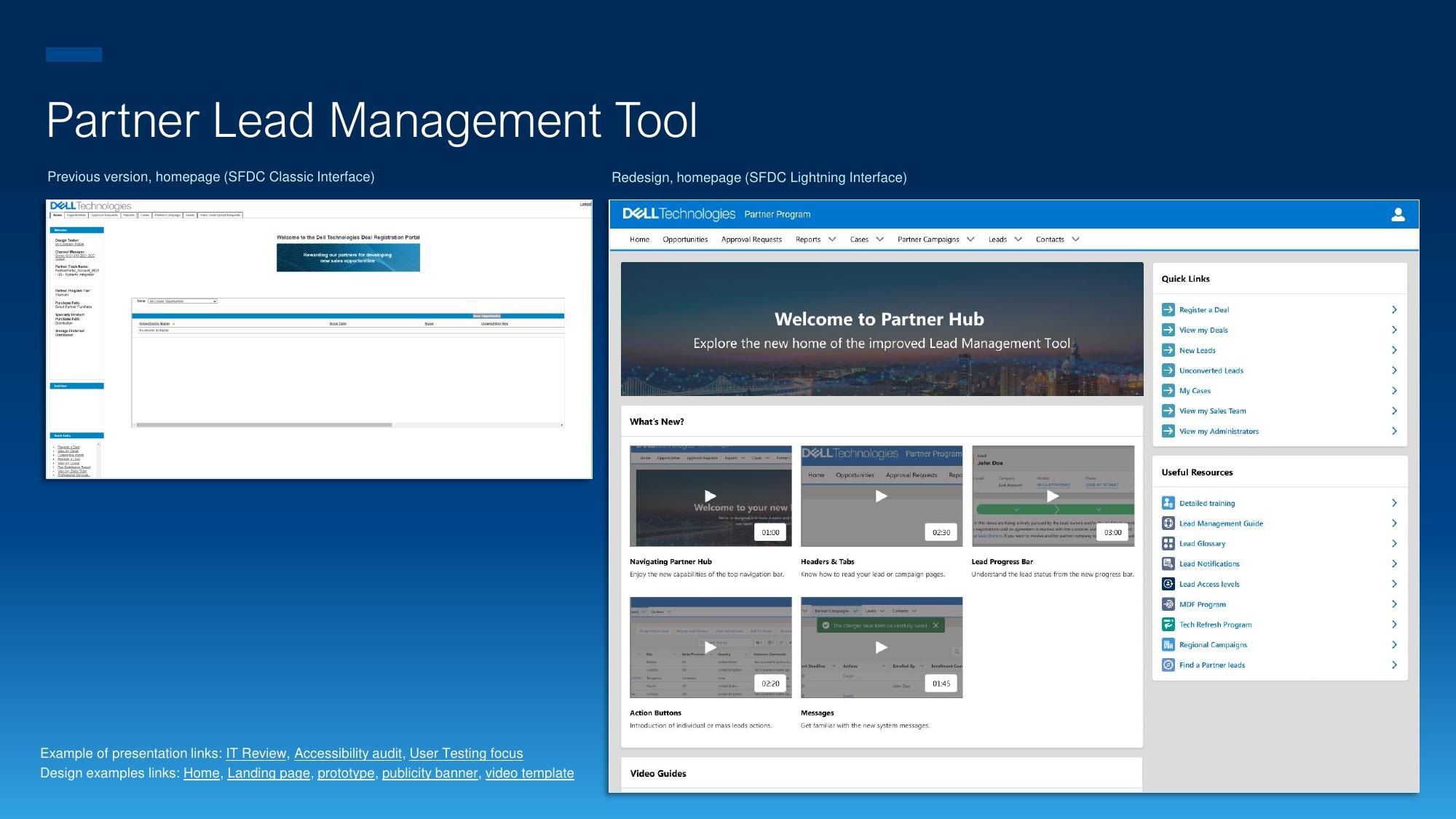 Partner Lead Management before in Salesforce Classic and after in Salesforce Lightning