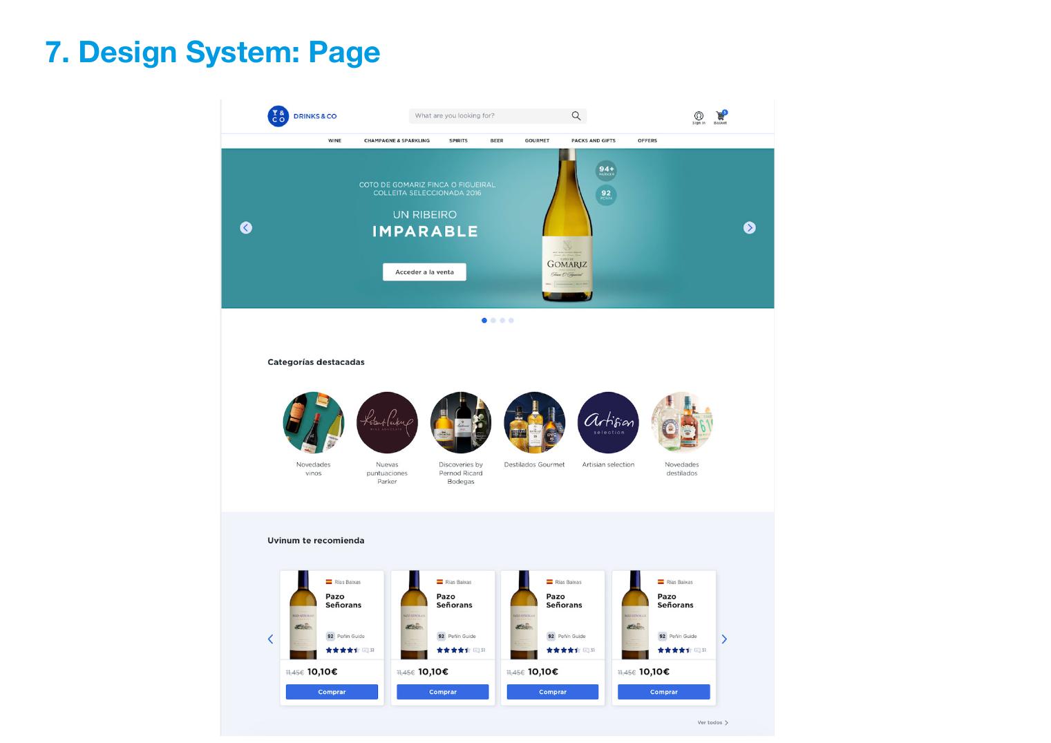Page-level design system example